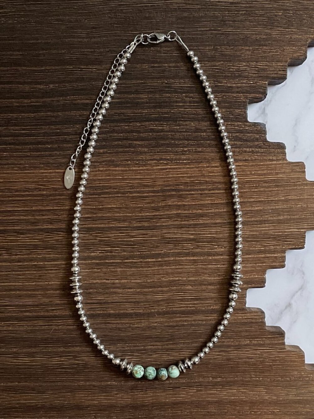 Handmade Sagebrush Prairie 7mm Western Pearl Necklace 16 inch